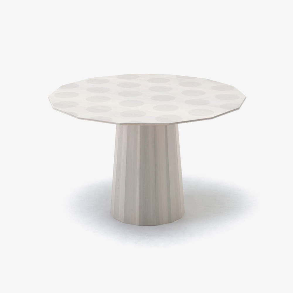 COLOUR WOOD DINING TABLE 120 GRAY DOT