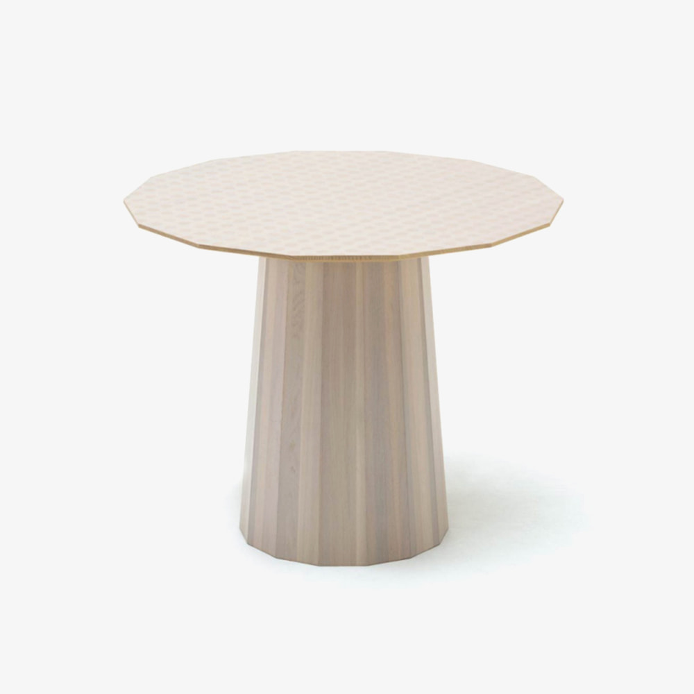 COLOUR WOOD DINING TABLE 95 NATURAL DOT