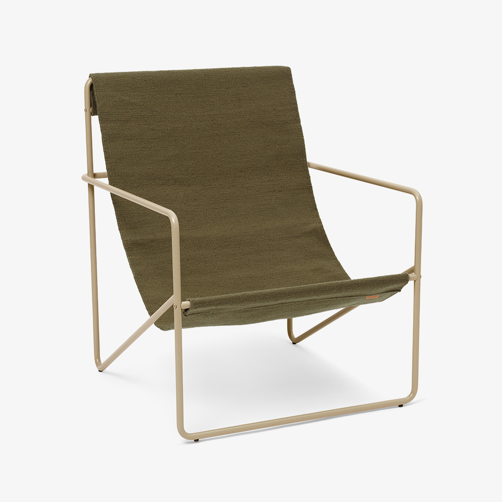 DESERT LOUNGE CHAIR OLIVE/CASHMERE