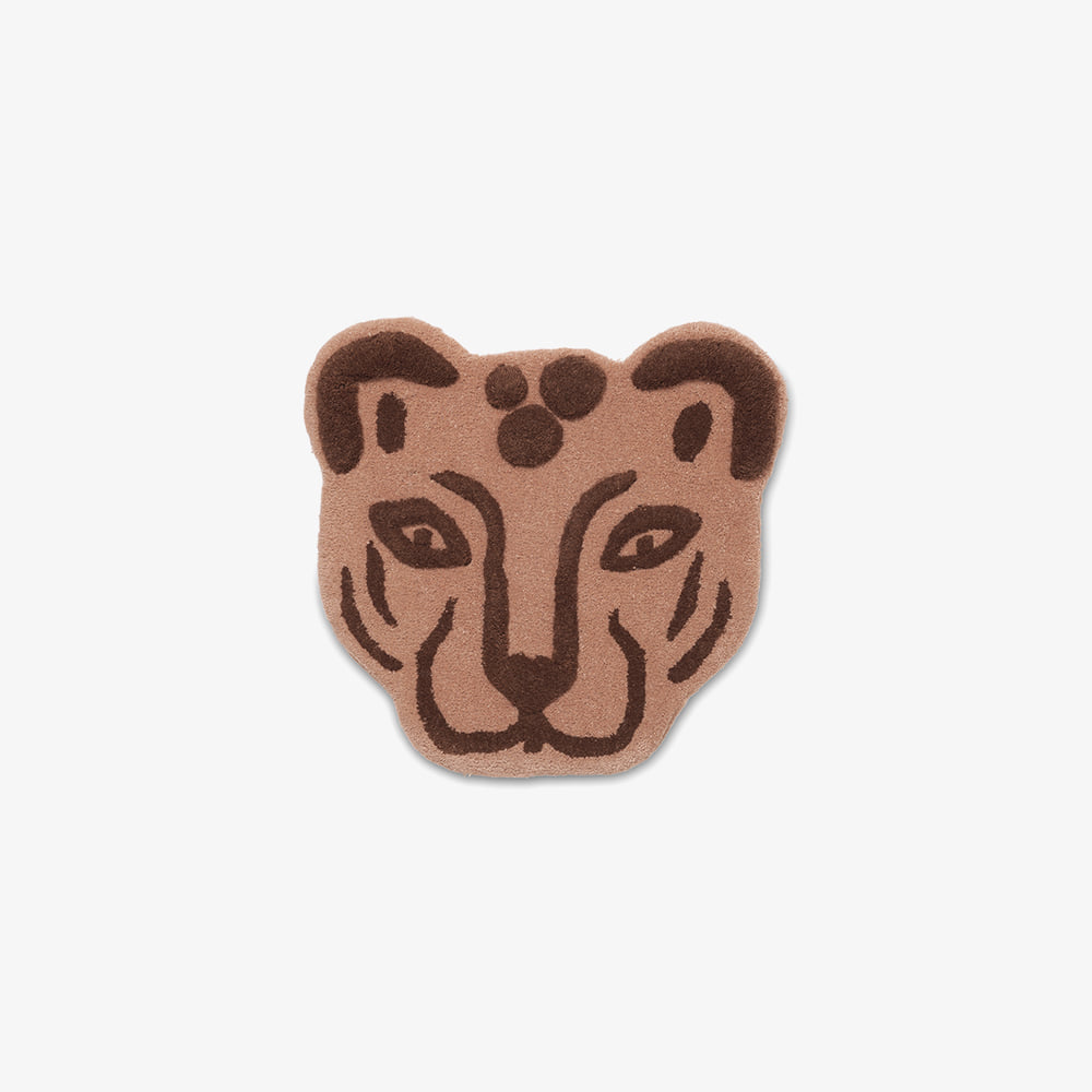 TUFTED LEOPARD HEAD BROWN