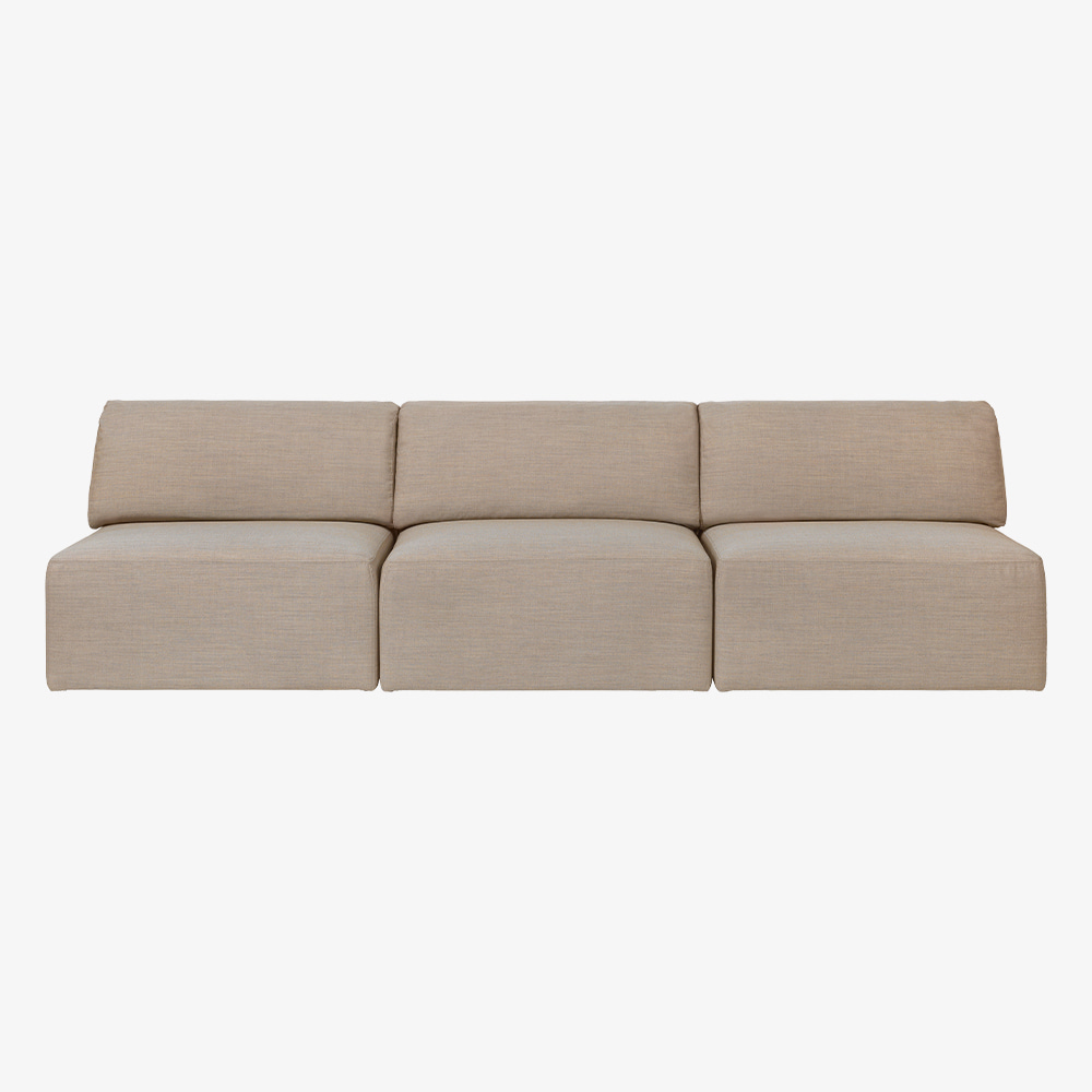 WONDER SOFA 3-SEATER WITHOUT ARMREST CANVAS COL.2