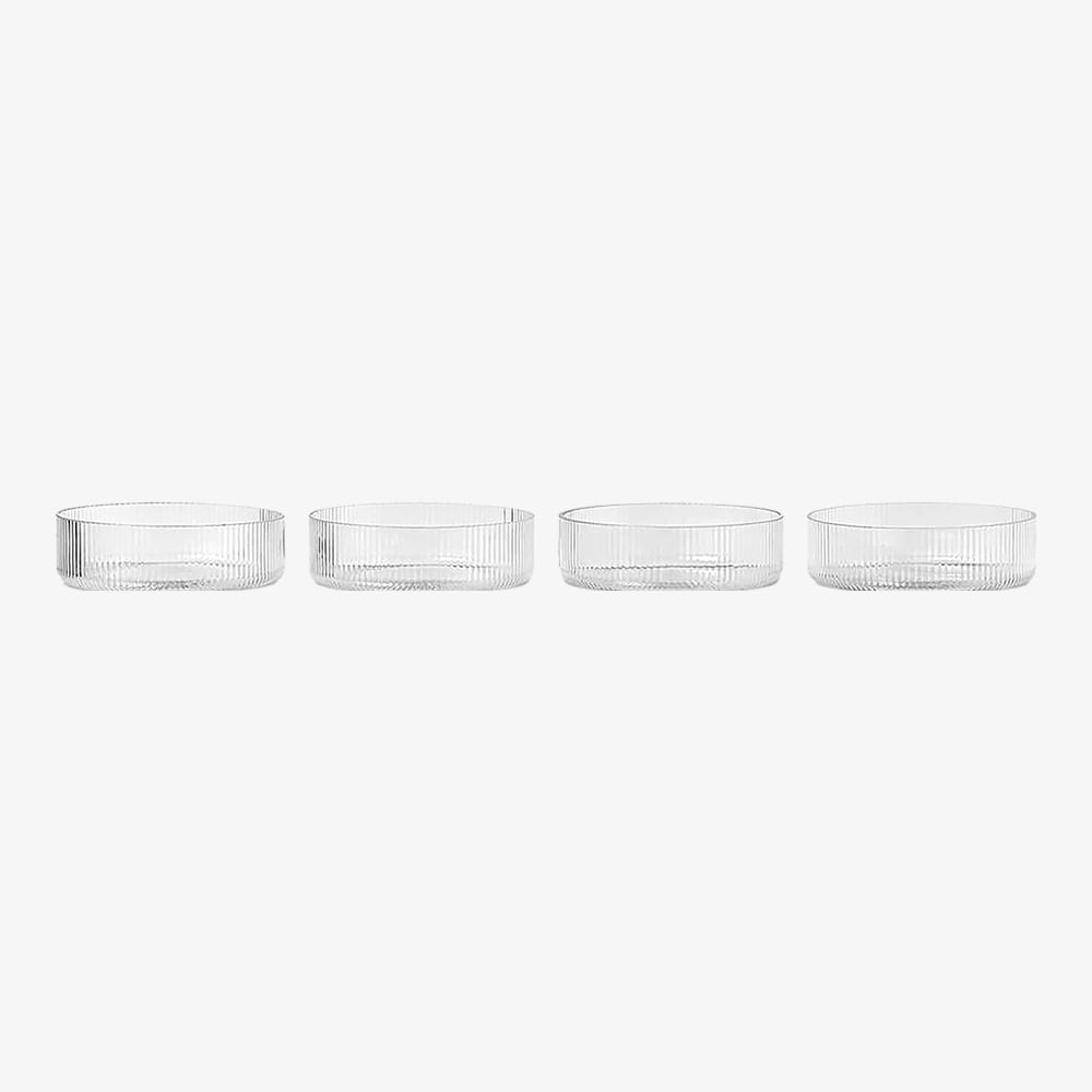 RIPPLE SERVING BOWL (SET OF 4) CLEAR
