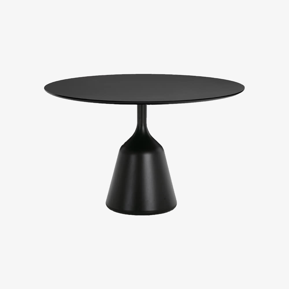 COIN DINING TABLE Ø 120 BLACK LAMINATE/BLACK
