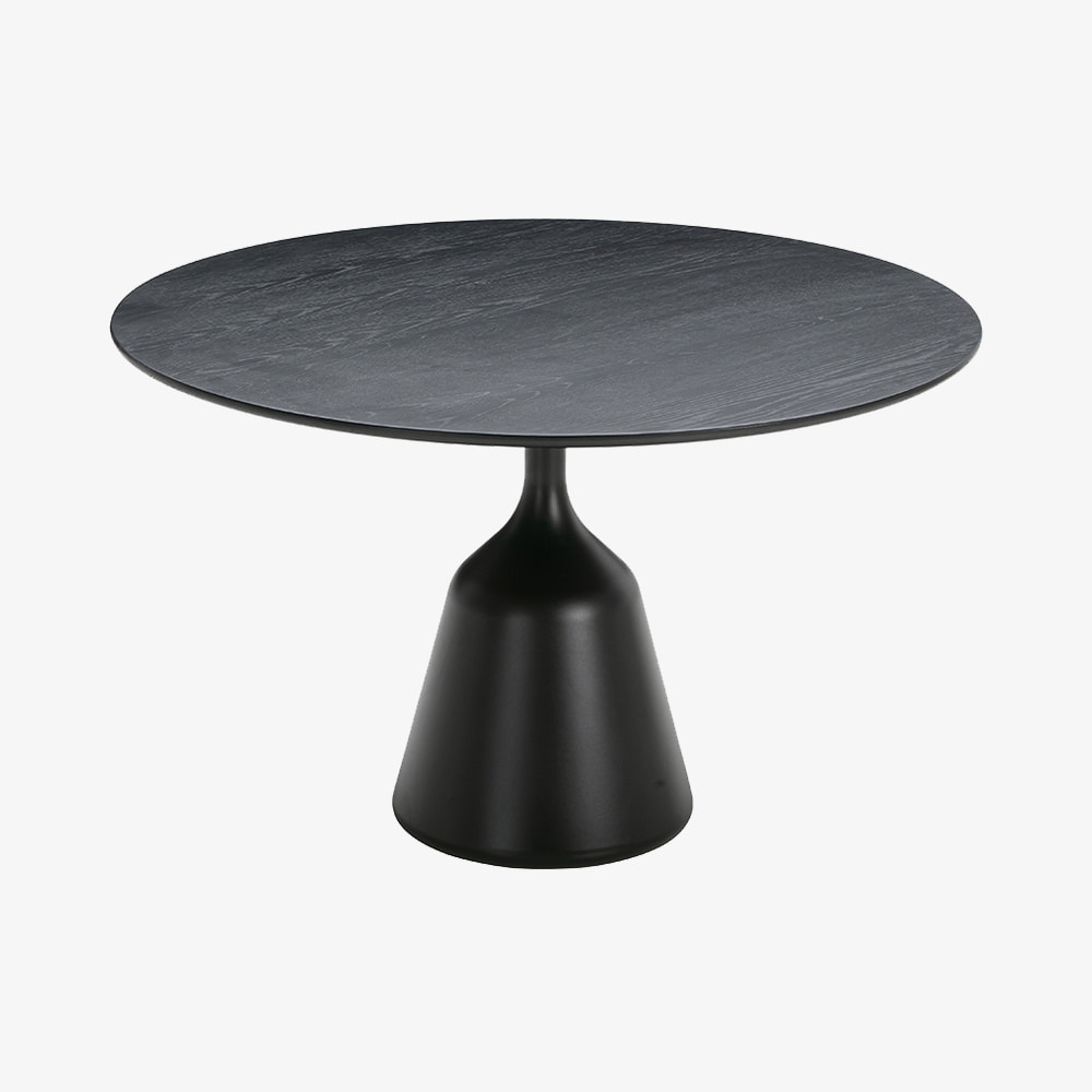 COIN DINING TABLE Ø 150 BLACK OAK/BLACK