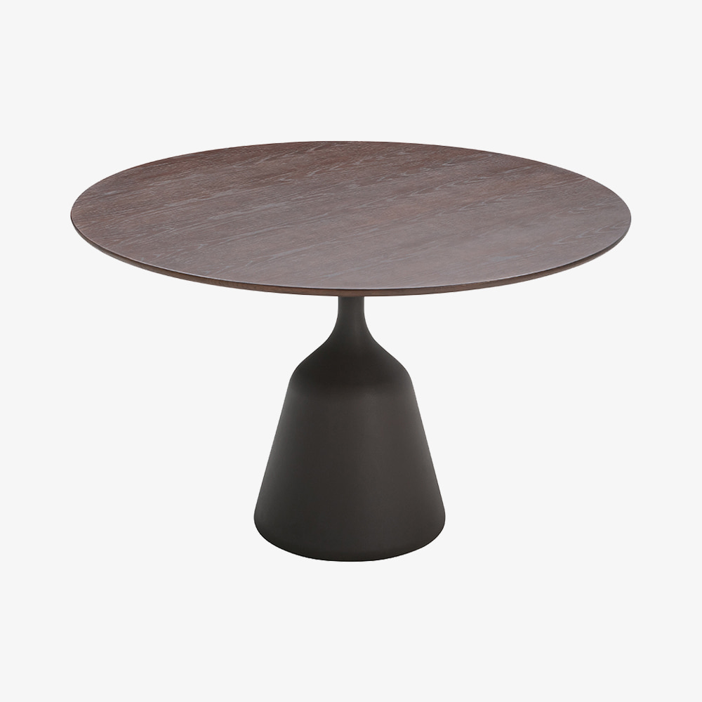 COIN DINING TABLE Ø 150 BROWN OAK/BROWN