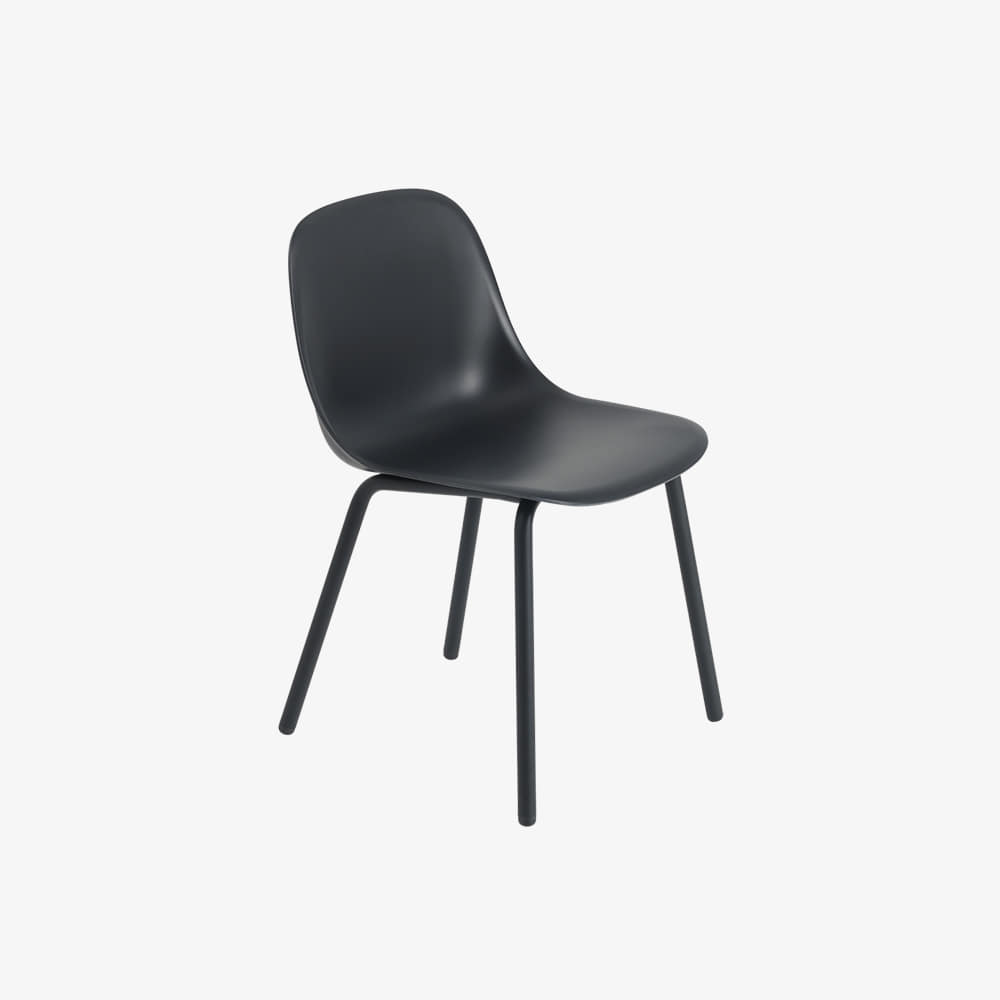 FIBER OUTDOOR SIDE CHAIR ANTHRACITE BLACK