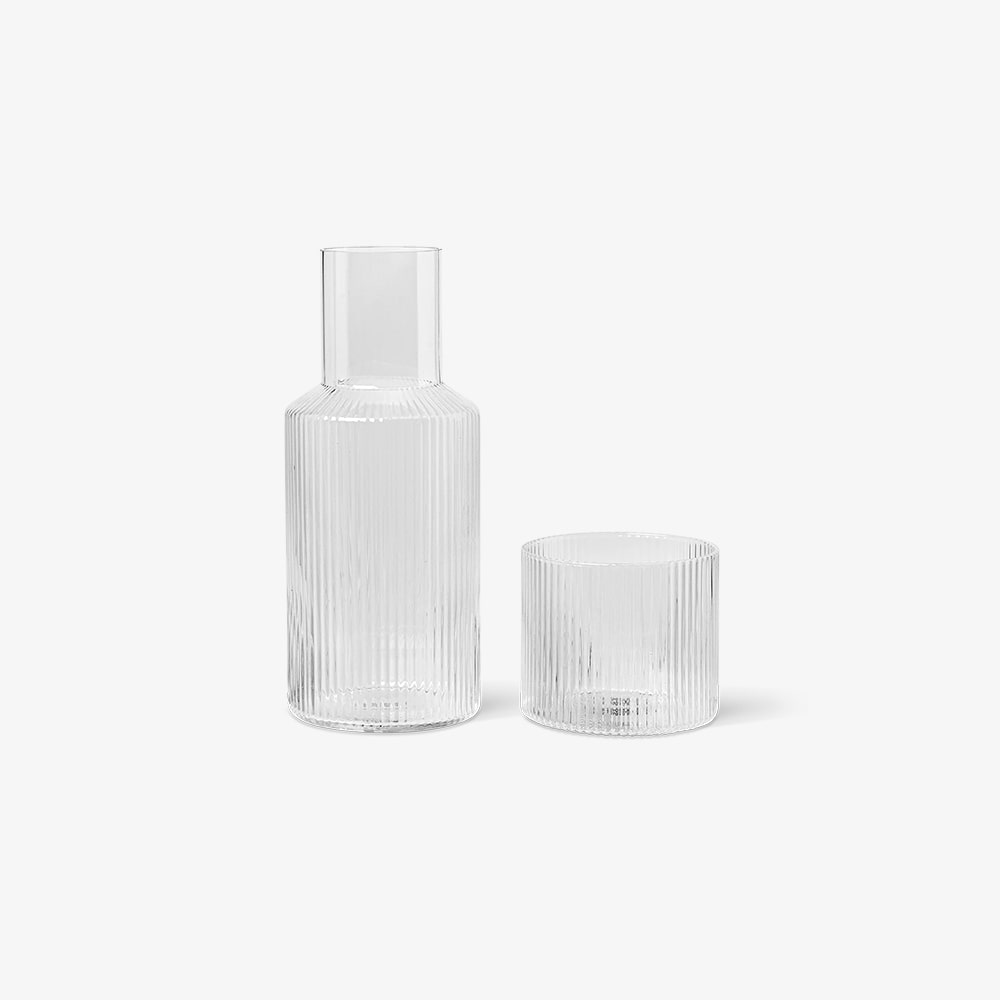RIPPLE SMALL CARAFE SET CLEAR