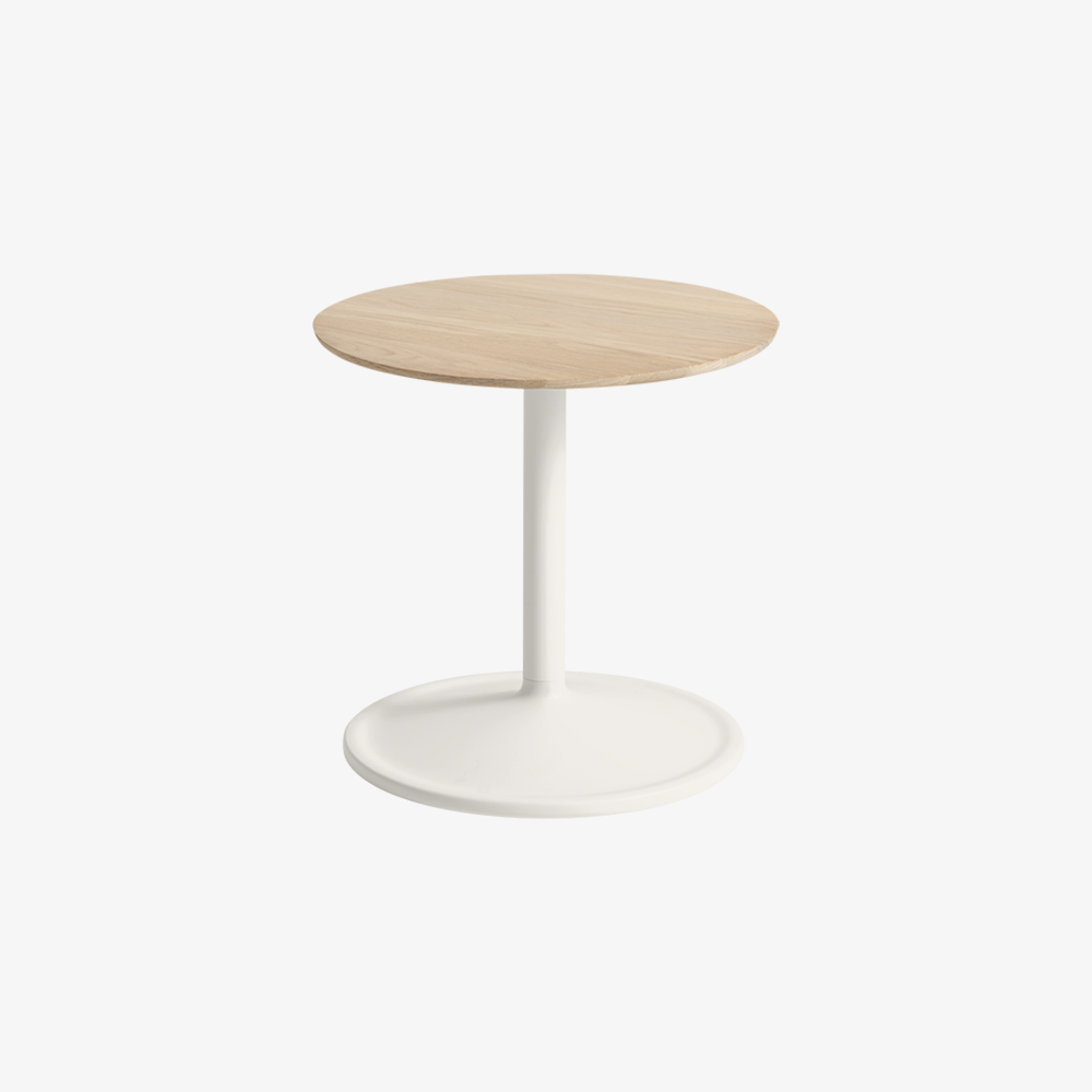 SOFT SIDE TABLE 41*40 SOLID OAK/OFF WHITE