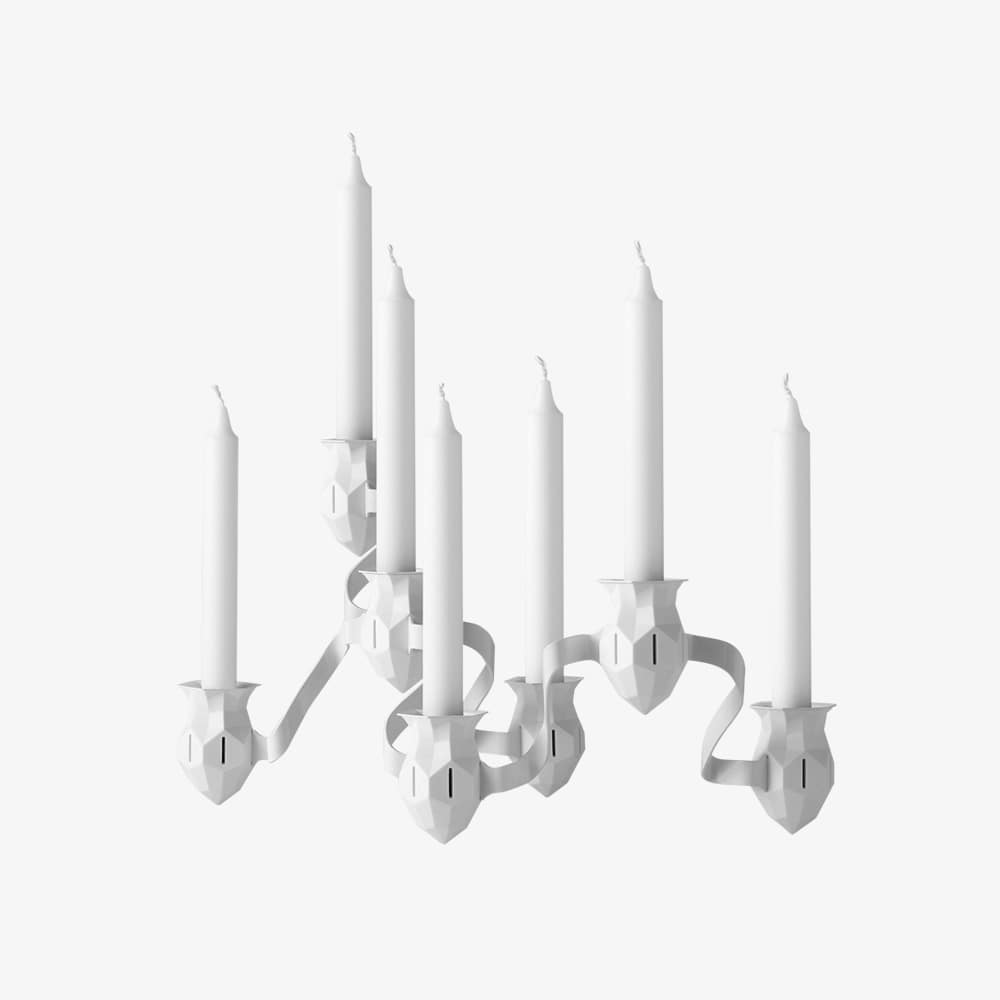 THE MORE THE MERRIER CANDLESTICK WHITE