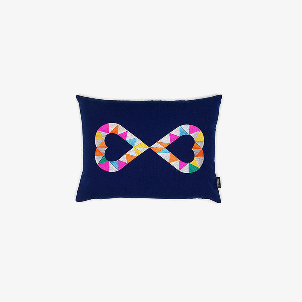 EMBROIDERED PILLOWS BLUE